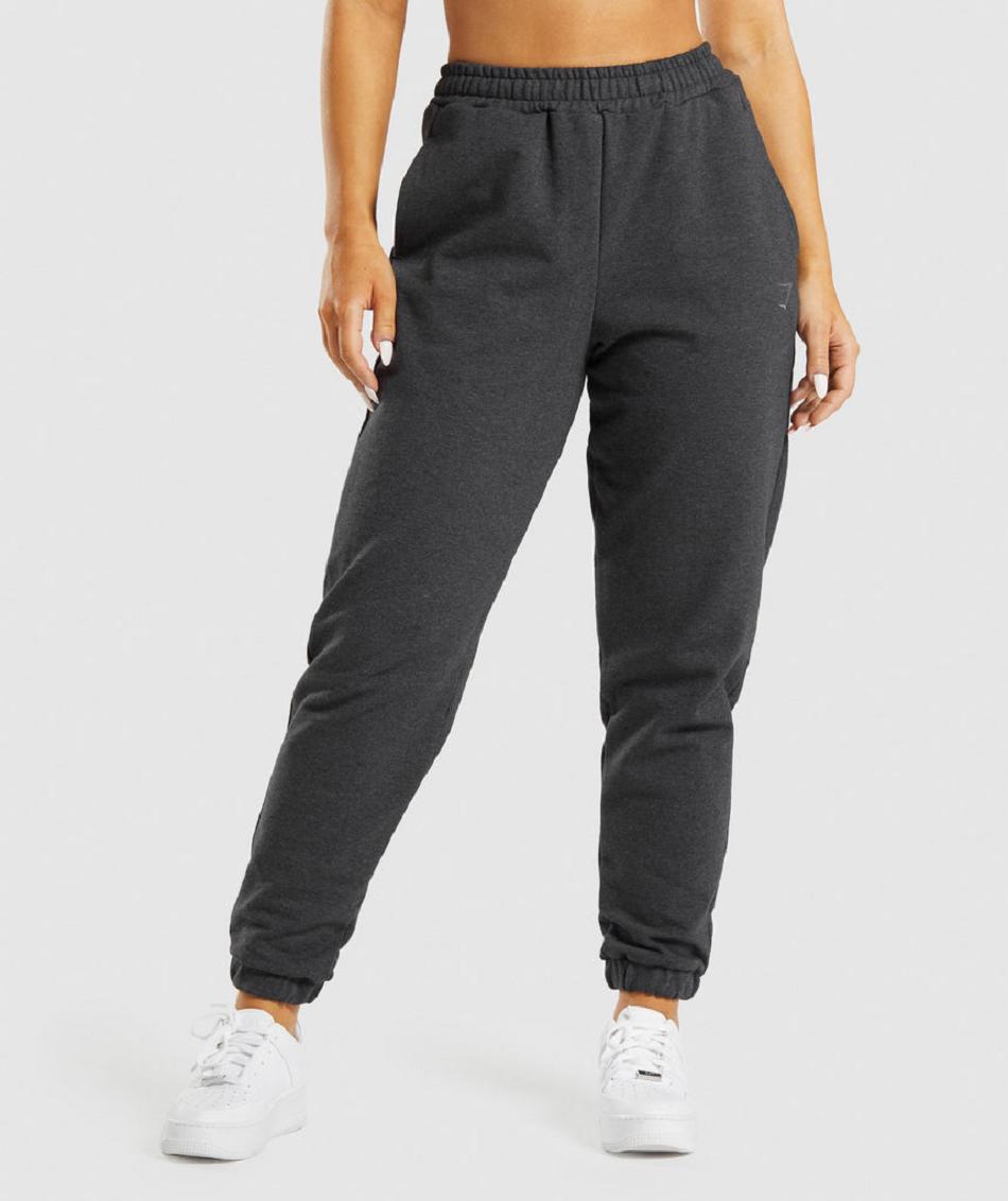 Gymshark Rest Day Sweats Ženske Jogger Hlače Crne | HR 4121QMA